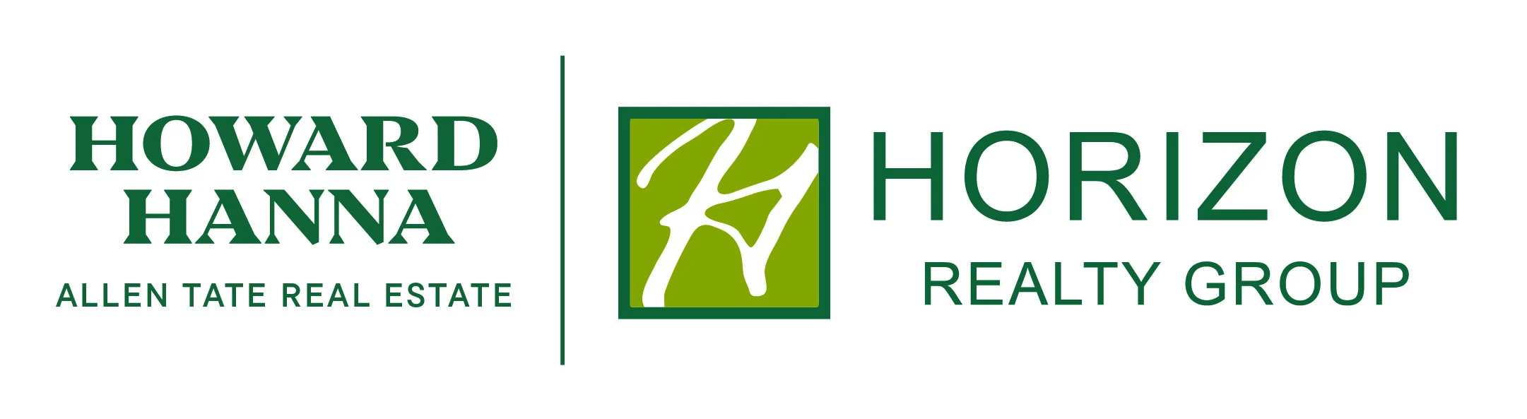 Howard Hanna Allen Tate Real Estate and Horizon Realty Group logos, ideal for home builder partnerships.